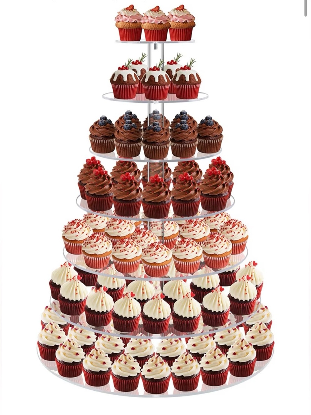 Amazon Clear 7-Tiered Acrylic Cupcake Stand